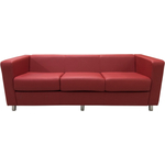 Диван Мягкий офис Аполло Люкс трехместный красный