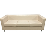 Диван Мягкий офис Аполло Люкс трехместный кремовый