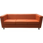 Диван Мягкий офис Аполло Люкс трехместный оранжевый