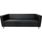 Диван Мягкий офис Аполло четырехместный черный