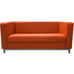 Диван Мягкий офис Аполлон двухместный оранжевый