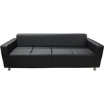 Диван Мягкий офис Артур Люкс четырехместный черный