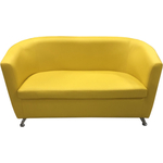 Диван Мягкий офис Волна двухместный желтый