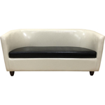 Диван Мягкий офис Волна двухместный кремовый-шоколадный