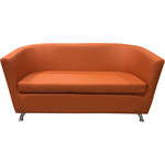 Диван Мягкий офис Волна двухместный оранжевый