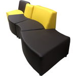 Диван Мягкий офис Дуга четырехместный к.1 желто-шоколадный