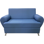 Диван Мягкий офис Кардинал двухместный голубой