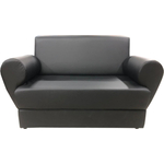 Диван Мягкий офис Кардинал двухместный черный