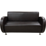 Диван Мягкий офис Классик двухместный коричневый