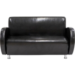 Диван Мягкий офис Классик двухместный черный