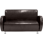 Диван Мягкий офис Классик двухместный шоколадный