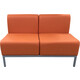 Диван Мягкий офис Компакт двухместный оранжевый