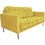 Диван Мягкий офис Краш двухместный Monaco золотой