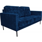 Диван Мягкий офис Краш двухместный Monaco тёмно-синий