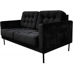 Диван Мягкий офис Краш двухместный Monaco чёрный