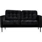 Диван Мягкий офис Краш двухместный Monaco чёрный