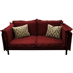 Диван Мягкий офис Локи двухместный Sonder бордовый