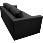 Диван Мягкий офис Милан трехместный чёрный