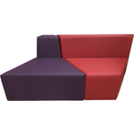 Диван Мягкий офис Мозайка двухместный фиолетовая-красная