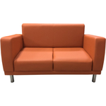 Диван Мягкий офис Неаполь Люкс двухместный оранжевый