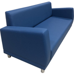 Диван Мягкий офис Неаполь Люкс трехместный синий