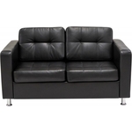 Диван Мягкий офис Офис Классик двухместный раскладной черный