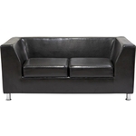 Диван Мягкий офис Офис Стрикт Стайл двухместный черный