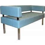 Диван Мягкий офис Сатурн трехместный голубой