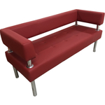 Диван Мягкий офис Сатурн трехместный красный