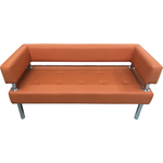 Диван Мягкий офис Сатурн трехместный оранжевый