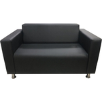 Диван Мягкий офис Селена двухместный черный