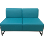 Диван Мягкий офис Сигма двухместный бирюзовый