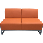 Диван Мягкий офис Сигма двухместный оранжевый