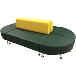 Модульный диван Мягкий офис Вайт (6-ть секций) желто-зеленый