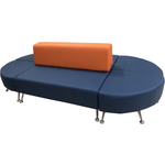 Модульный диван Мягкий офис Вайт (6-ть секций) оранжево-синий