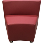 Модуль Мягкий офис Секция дивана V Дуга одноместная красная