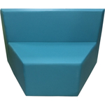 Модуль Мягкий офис Секция дивана V Мозайка бирюзовая