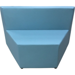 Модуль Мягкий офис Секция дивана V Мозайка голубая