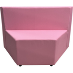 Модуль Мягкий офис Секция дивана V Мозайка розовая