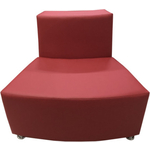 Модуль Мягкий офис Секция дивана А Дуга одноместная красная