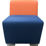 Модуль Мягкий офис Секция дивана Бальдр одноместная оранжево-синяя