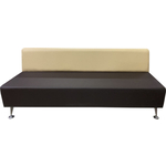 Модуль Мягкий офис Секция дивана Вайт трехместная бежево-шоколадная