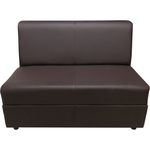 Секция дивана Мягкий офис Кардинал двухместная шоколадная