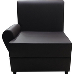 Модуль Мягкий офис Секция дивана Кардинал одноместная правая шоколадная