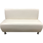 Секция дивана Мягкий офис Классик двухместная белая (матовая)