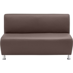 Секция дивана Мягкий офис Классик двухместная коричневая