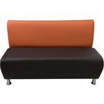 Модуль Мягкий офис Секция дивана Классик двухместная оранжевая-шоколадная