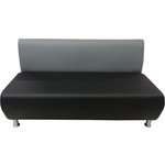 Модуль Мягкий офис Секция дивана Классик двухместная серая-черная
