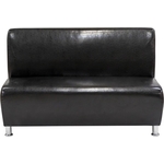 Секция дивана Мягкий офис Классик двухместная черная