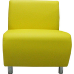 Модуль Мягкий офис Секция дивана Классик одноместная желтая